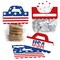 Big Dot of Happiness Stars & Stripes - DIY Patriotic Party Clear Goodie Favor Bag Labels - Candy Bags with Toppers - Set of 24